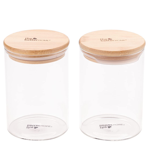The Better Home Borosilicate Glass Jar for Kitchen Storage (600ml)